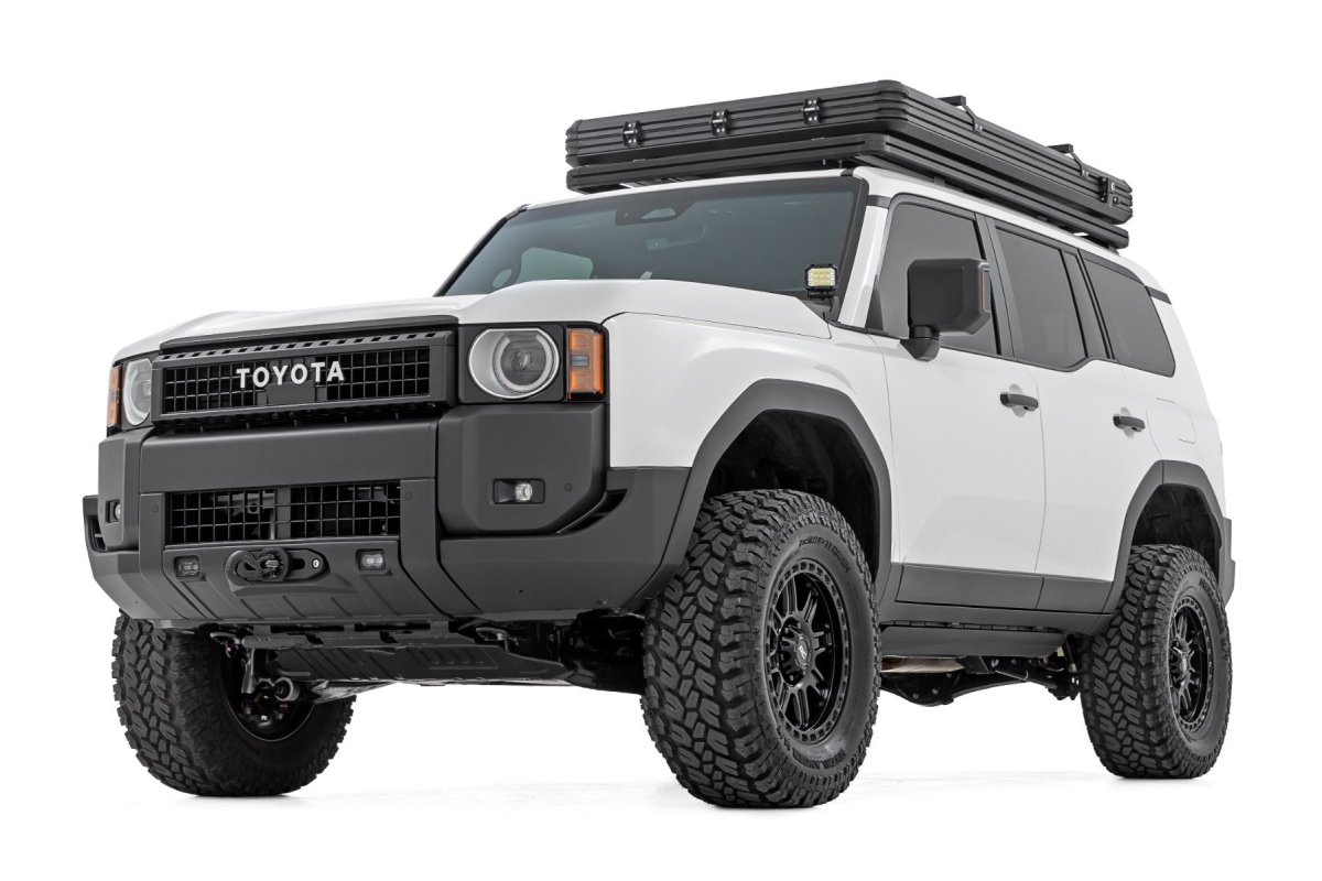 Toyota Land Cruiser Winch Mount - Rough Country - Hidden PRO9500S - Yellow - '24-'25